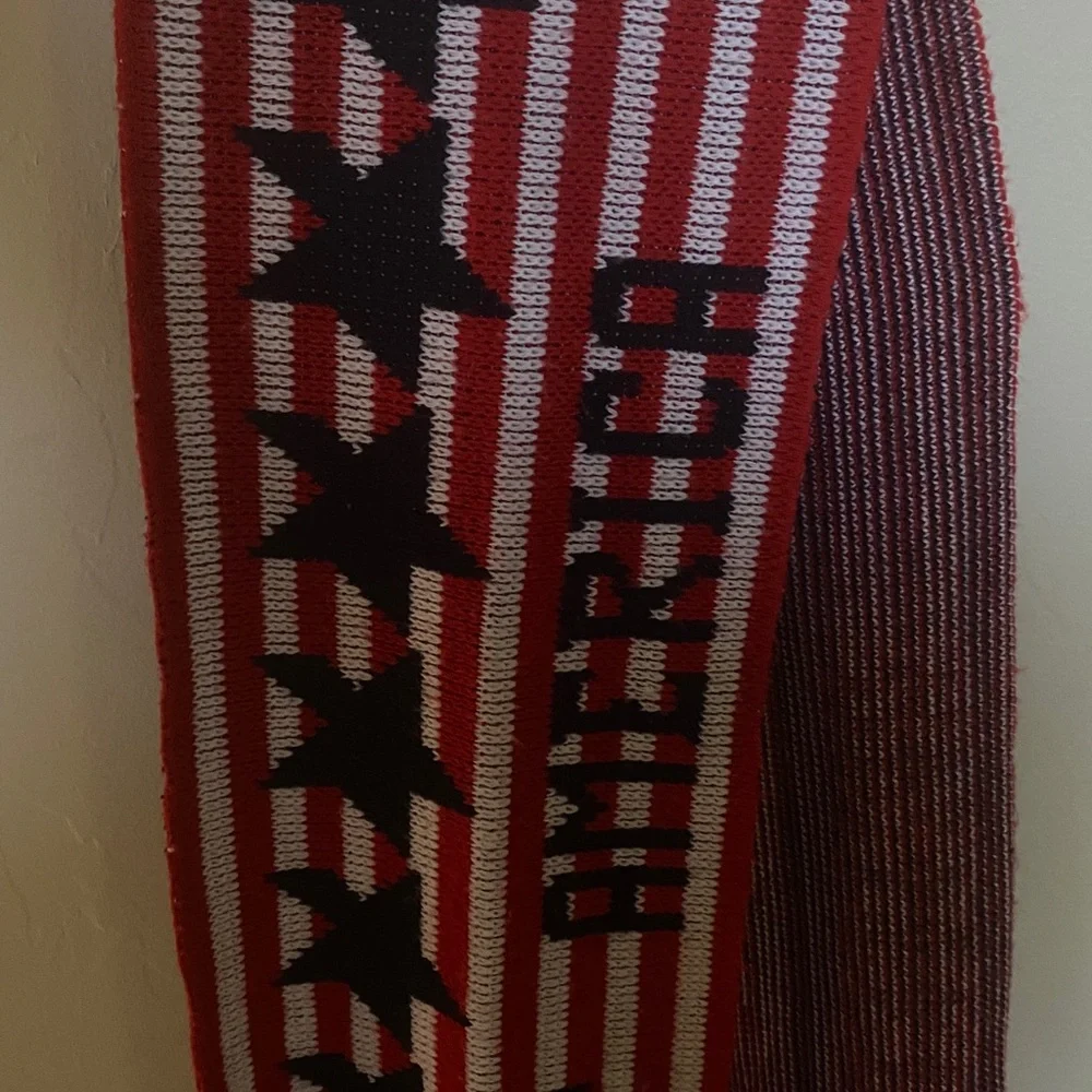 Patriotic Red and Blue Star Scarf